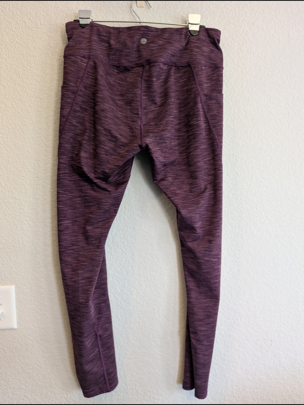 Heath Yoga Women's Sz XXL Purple Rose Space-Dye Active Leggings